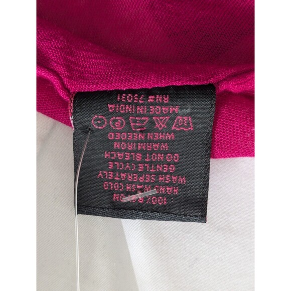 California Woman Top Free Size M/L Embroidered Pink Sequins Bohemian Tunic Flowy - Picture 12 of 14